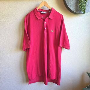 MASTERS Collection Men Polo Golf Shirt Size XL Red PGA Augusta Georgia